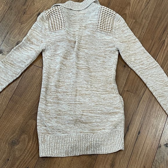 BKE Tan Cream Cardigan Sweater Women's Sz XS - Picture 6 of 6